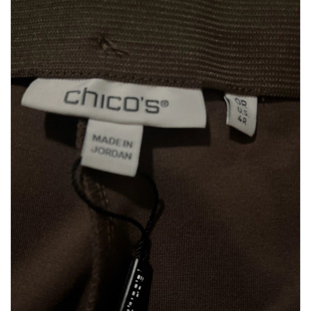 NWT Chicos Juliet Wide Leg Crop So Slimming Pants Brown US 4R - Picture 6 of 8